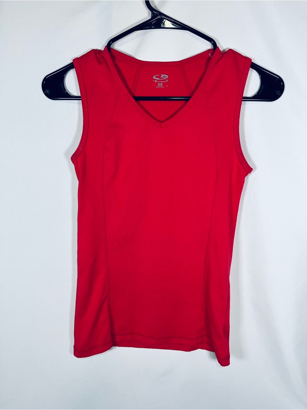 Champion Red V-Neck Athletic Tank Top